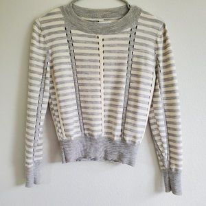 Tanya Taylor Virgin Wool Small Striped Sweater